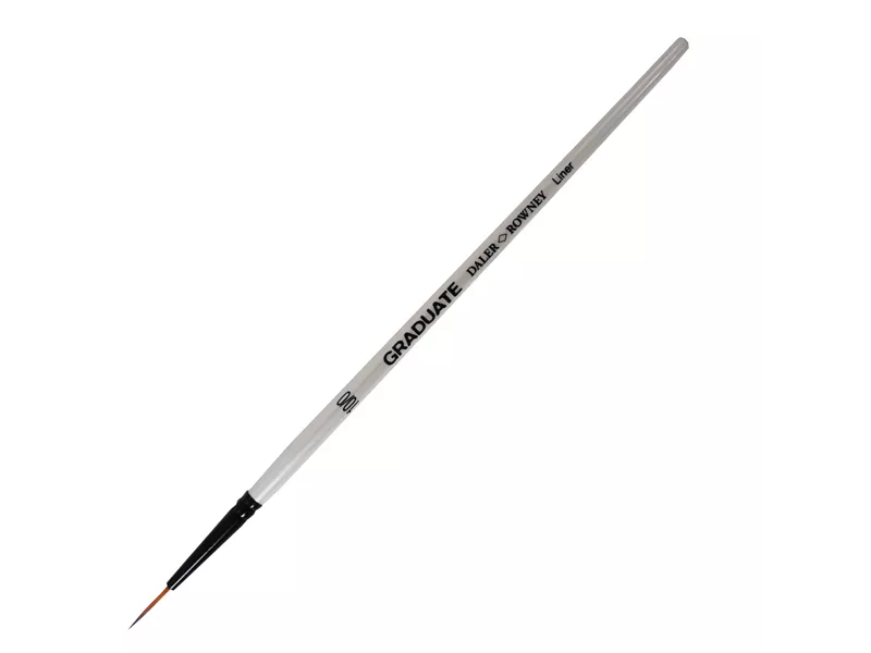 Pennello Sintetico Graduate Daler-Rowney - Punta Extra Fine - n. 10/0 - Manico Corto - D212151090 (Conf. 6)