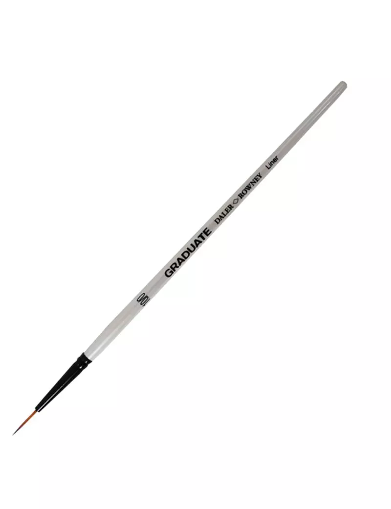 Pennello Sintetico Graduate Daler-Rowney - Punta Extra Fine - n. 10/0 - Manico Corto - D212151090 (Conf. 6)