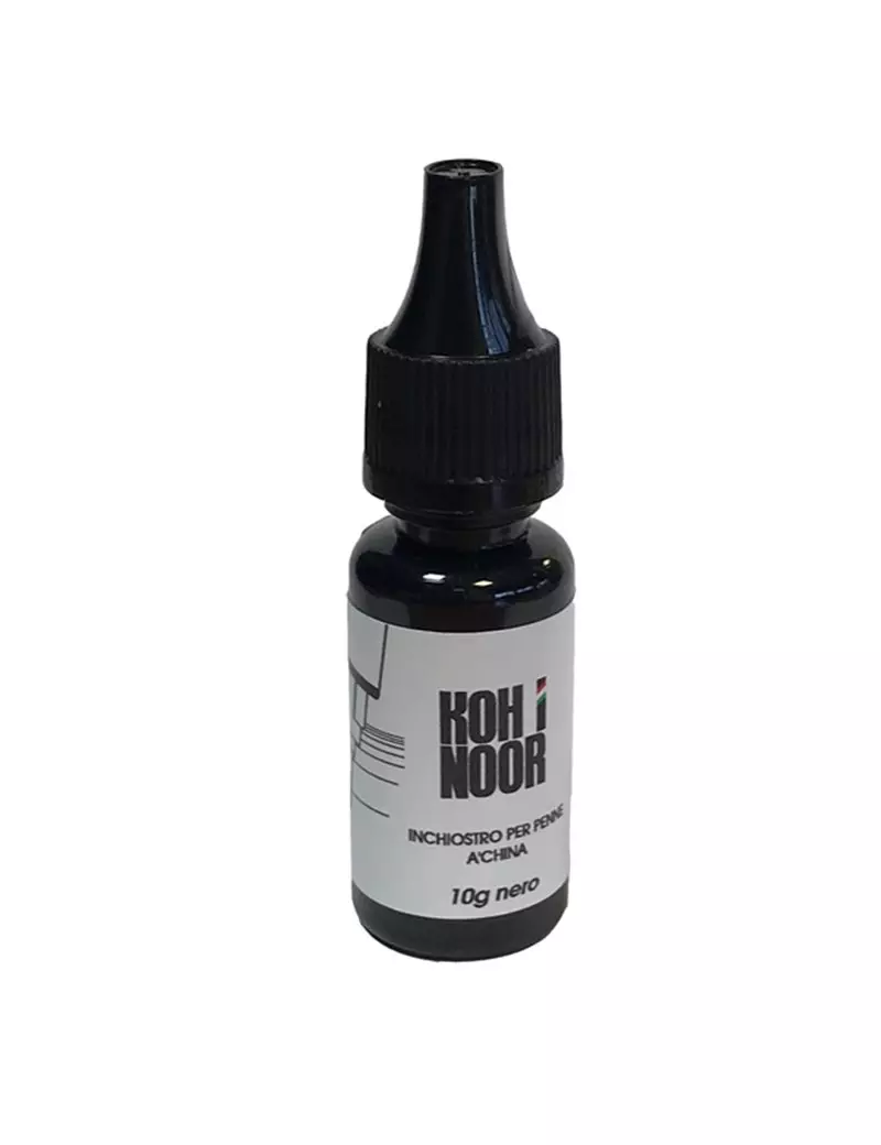 Inchiostro di China Koh-i-noor - 10 ml - DH5911HALF (Nero) Inchiostro di China Koh-i-noor - 10 ml - DH5911HALF (Nero)
