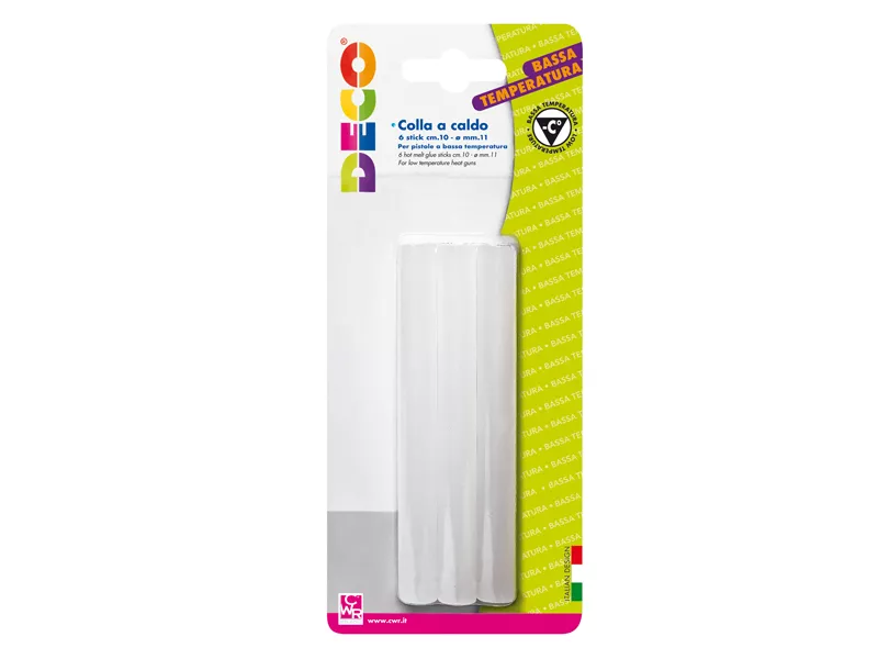 Colla Termofusibile in Stick Deco CWR - 10 cm - 06165 (Assortiti Conf. 12)