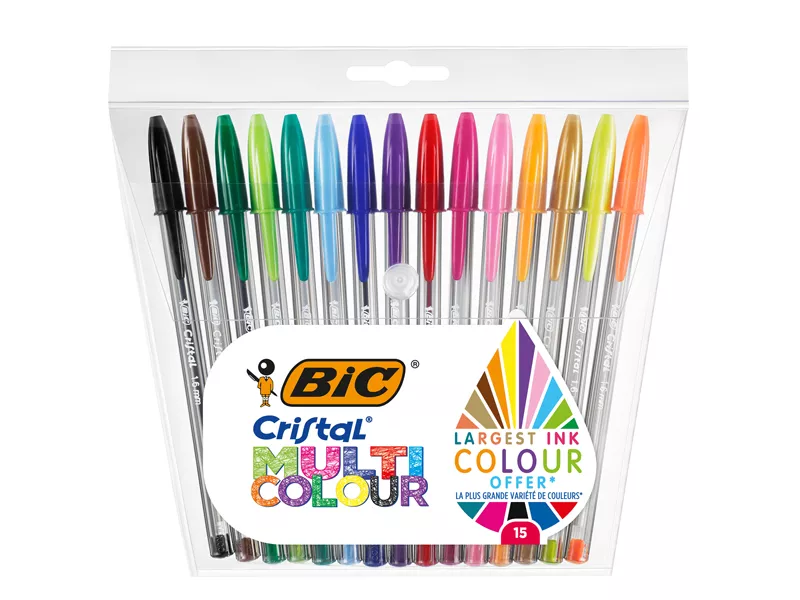 Penna a Sfera Cristal Bic - Punta Large - 1,6 mm - 964899 (Multicolor Conf. 15) Penna a Sfera Cristal Bic - Punta Large - 1,6 mm - 964899 (Multicolor Conf. 15)