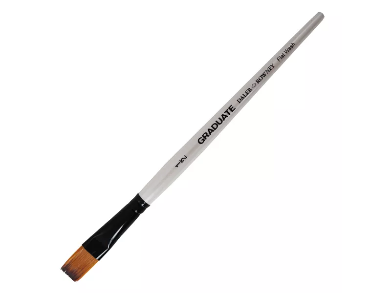 Pennello Sintetico Graduate Daler-Rowney - Punta Piatta - n. 1 - Manico Corto - D212155100 (Conf. 3)