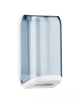 Dispenser per Carta Igienica in Fogli Mar Plast - 15,8x13x30,7 cm - A62110 (Bianco e Trasparente)