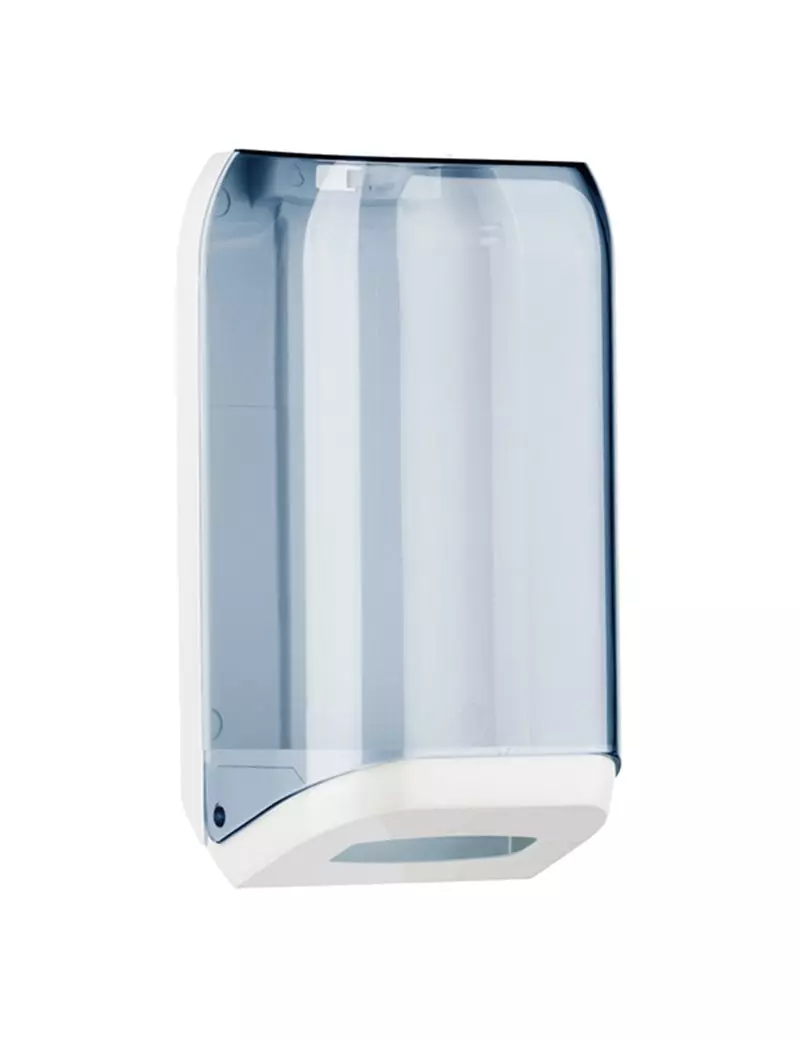 Dispenser per Carta Igienica in Fogli Mar Plast - 15,8x13x30,7 cm - A62110 (Bianco e Trasparente)