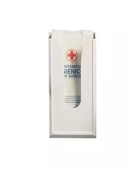 Dispenser per Sacchetti Igienici Mar Plast - 13,5x5,5x29,5 cm - A53101 (Bianco)