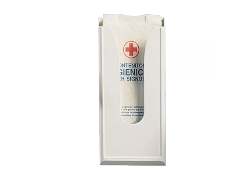 Dispenser per Sacchetti Igienici Mar Plast - 13,5x5,5x29,5 cm - A53101 (Bianco)