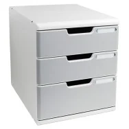 Cassettiera Modulo A4 Multiform - 2+1 Cassetti - 28,8x35x32 cm - 325041D (Grigio e Granito)