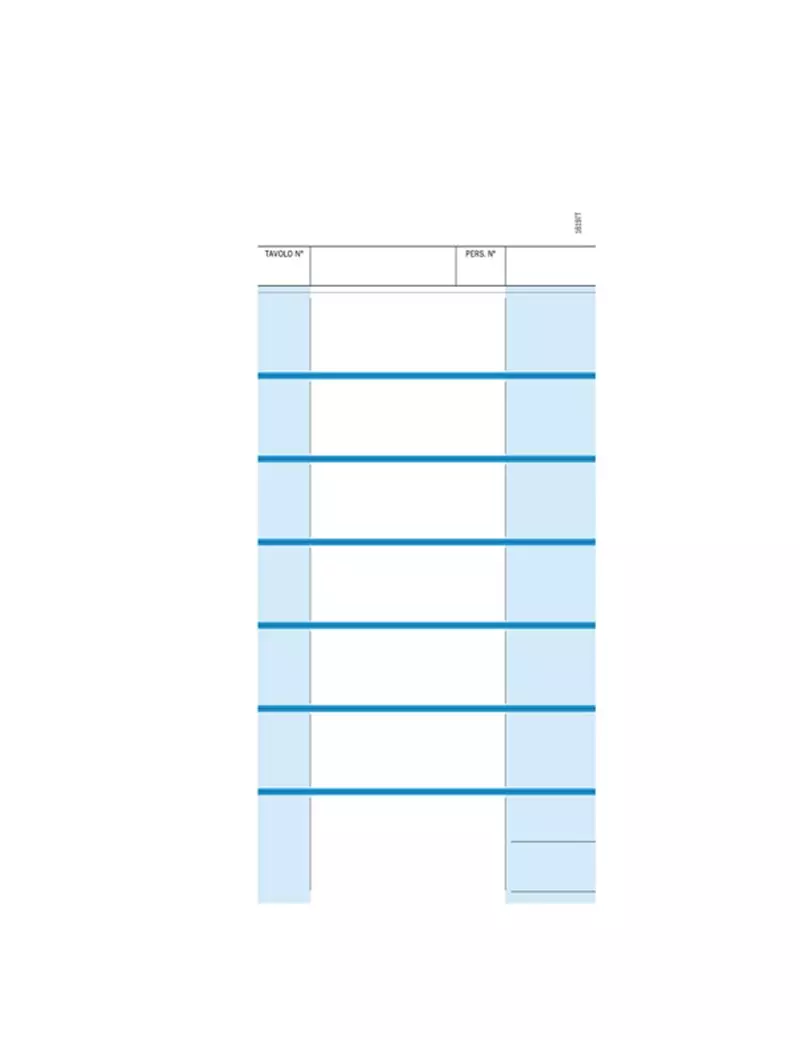 Blocco Comande a 7 Tagliandi Data Ufficio - 100/100 Copie Autoricalcanti - 10,5x23 cm - 814000000