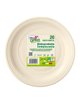 Piatti Biodegradabili DOpla - 17 cm - 45013 (Bianco Conf. 20)