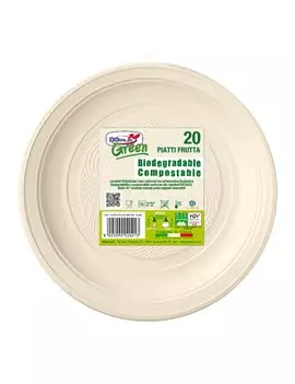 Piatti Biodegradabili DOpla - 17 cm - 45013 (Bianco Conf. 20)