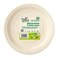 Piatti Biodegradabili DOpla - 17 cm - 45013 (Bianco Conf. 20)