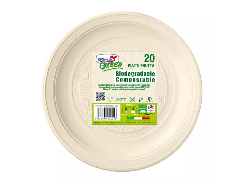 Piatti Biodegradabili DOpla - 17 cm - 45013 (Bianco Conf. 20) Piatti Biodegradabili DOpla - 17 cm - 45013 (Bianco Conf. 20)