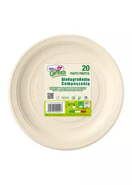 Piatti Biodegradabili DOpla - 17 cm - 45013 (Bianco Conf. 20)