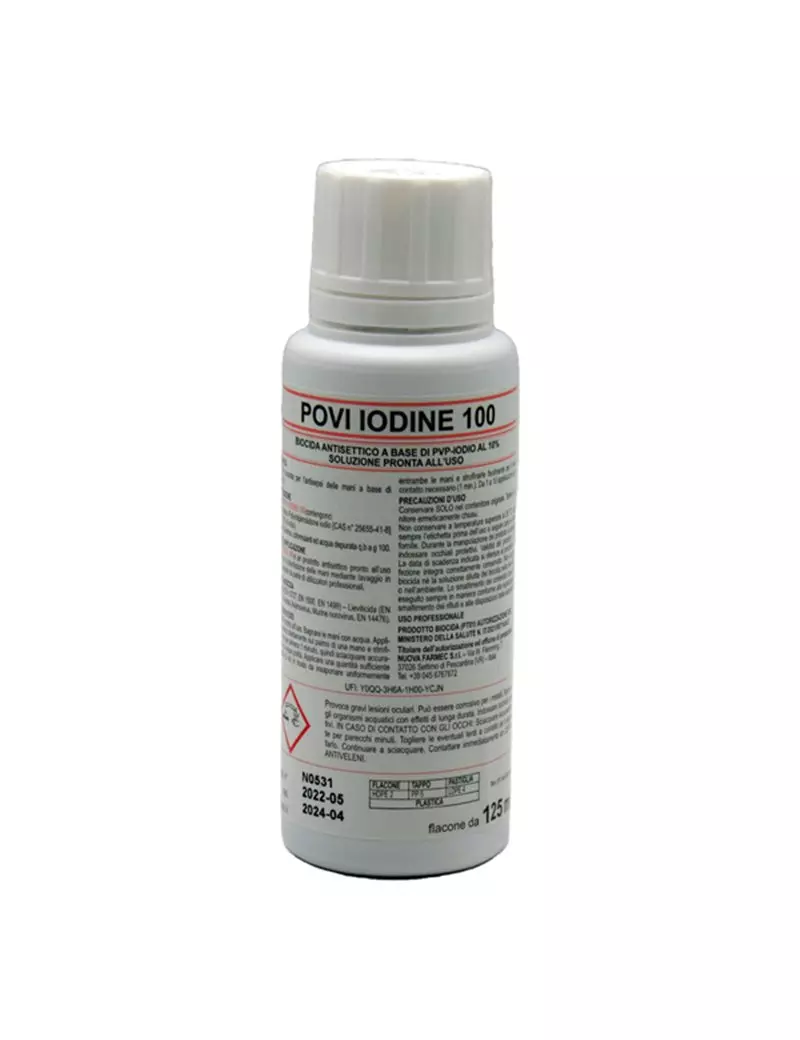 Disinfettante Povi Iodine 100 PVS - 125 ml - JOD005 Disinfettante Povi Iodine 100 PVS - 125 ml - JOD005