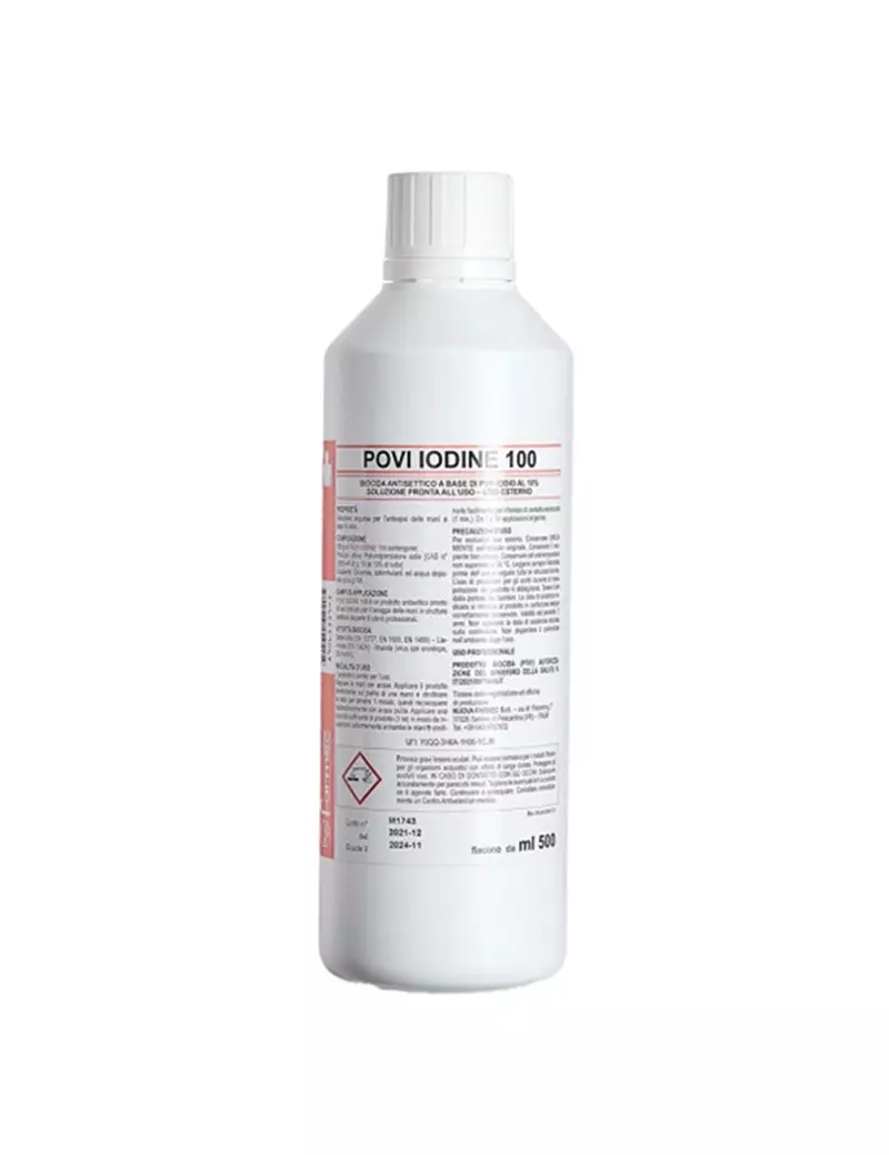 Disinfettante Povi Iodine 100 PVS - 500 ml - JOD006 Disinfettante Povi Iodine 100 PVS - 500 ml - JOD006