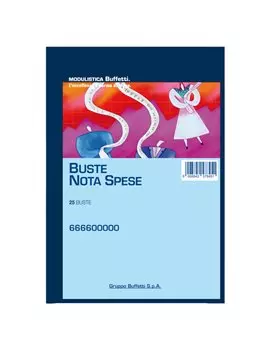 Blocco Buste Nota Spese Data Ufficio - Staccabili - 16x23 cm - 666600000 (Conf. 250)
