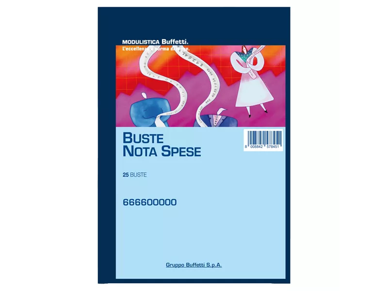 Blocco Buste Nota Spese Data Ufficio - Staccabili - 16x23 cm - 666600000 (Conf. 250) Blocco Buste Nota Spese Data Ufficio - Staccabili - 16x23 cm - 666600000 (Conf. 250)