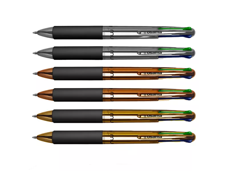 Penna a Sfera Chrome Osama - 1 mm - OW 84006956 (Nero Blu Rosso Verde Conf. 6)