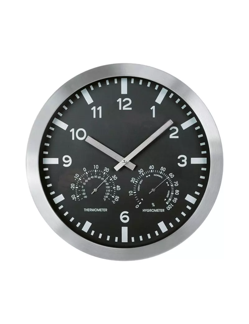 Orologio da Parete Weather Station Lebez - 35 cm - 3218 (Nero) Orologio da Parete Weather Station Lebez - 35 cm - 3218 (Nero)