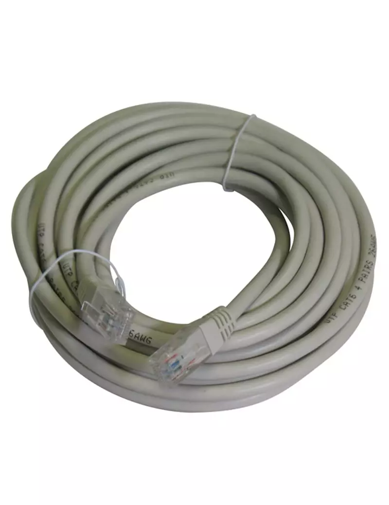 Cavo di Rete LAN CAT6 UTP Melchioni - 3 m - 486605345 (Grigio) Cavo di Rete LAN CAT6 UTP Melchioni - 3 m - 486605345 (Grigio)