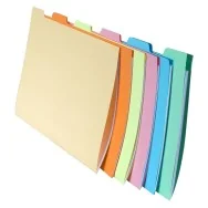 Divisori in Cartoncino per Cartelle Sospese Exacompta - Cassetto - 24x32 cm - 6 Tasti - 337000E (Assortiti Conf. 10)