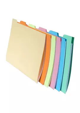 Divisori in Cartoncino per Cartelle Sospese Exacompta - Cassetto - 24x32 cm - 6 Tasti - 337000E (Assortiti Conf. 10)