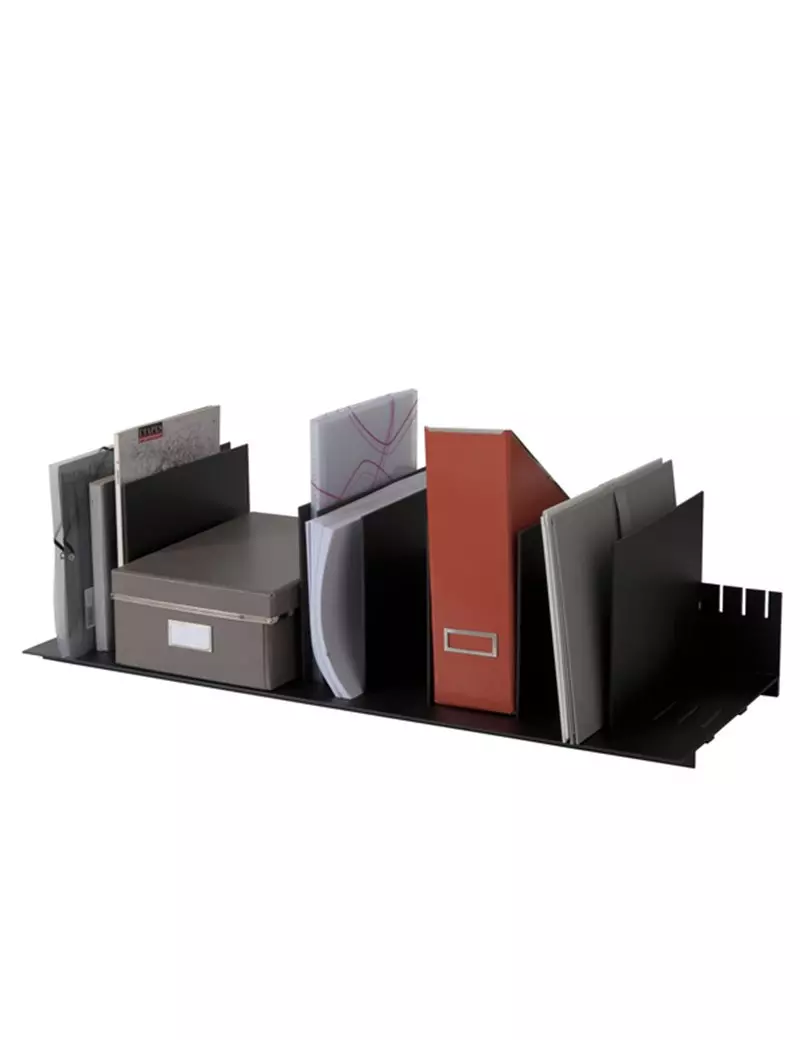 Portariviste a 10 Separatori Mobili Paperflow - 80,2x27,5x21 cm - K421201 (Nero) Portariviste a 10 Separatori Mobili Paperflow - 80,2x27,5x21 cm - K421201 (Nero)