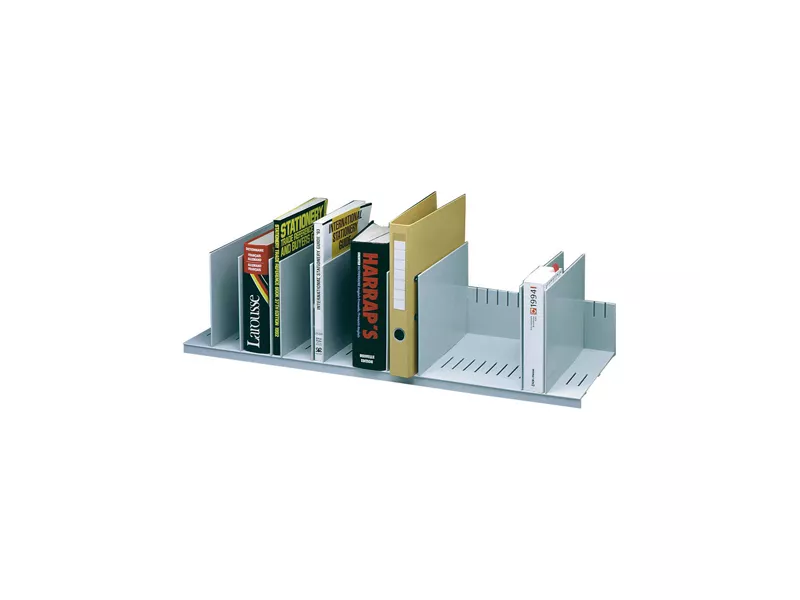 Portariviste a 10 Separatori Mobili Paperflow - 80,2x27,5x21 cm - K421202 (Grigio)