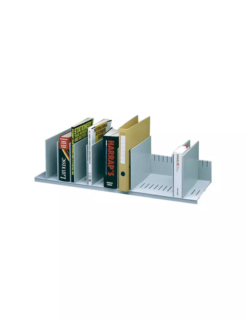 Portariviste a 10 Separatori Mobili Paperflow - 80,2x27,5x21 cm - K421202 (Grigio) Portariviste a 10 Separatori Mobili Paperflow - 80,2x27,5x21 cm - K421202 (Grigio)