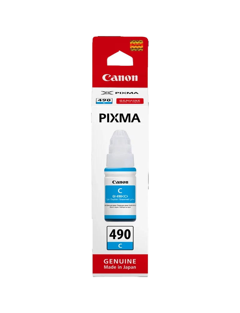 Inchiostro Originale Canon GI-490c 0664C001 (Ciano 7000 pagine) Inchiostro Originale Canon GI-490c 0664C001 (Ciano 7000 pagine)