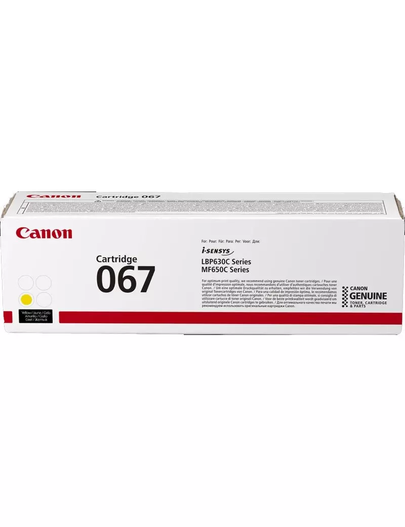 Toner Originale Canon 067y 5099C002 (Giallo 1250 pagine) Toner Originale Canon 067y 5099C002 (Giallo 1250 pagine)