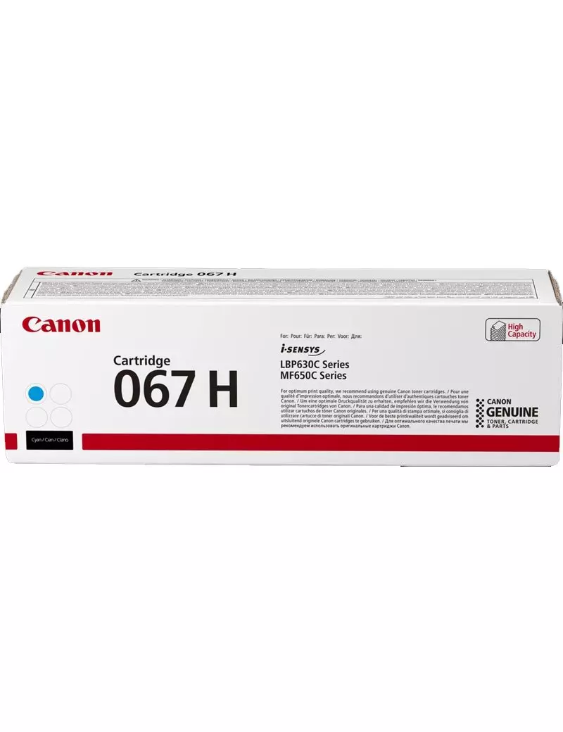 Toner Originale Canon 067hc 5105C002 (Ciano 2350 pagine) Toner Originale Canon 067hc 5105C002 (Ciano 2350 pagine)
