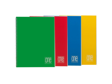 Quaderno One Color Blasetti - A4 - 1 Rigo senza Margini - 1144 (Assortiti Conf. 5)