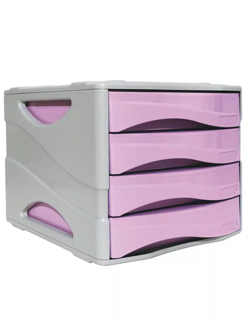 Cassettiera Keep Colour Pastel Arda - 4 Cassetti - 25x32x20 cm - 15P4PPASVI (Grigio e Lilla) Cassettiera Keep Colour Pastel Arda - 4 Cassetti - 25x32x20 cm - 15P4PPASVI (Grigio e Lilla)