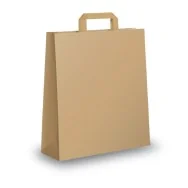 Shopper in Carta con Maniglie Piattina Mainetti Bags - 22x10x29 cm - 001635 (Avana Conf. 350)