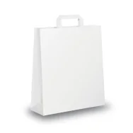 Shopper in Carta con Maniglie Piattina Mainetti Bags - 22x10x29 cm - 001635 (Bianco Conf. 350)