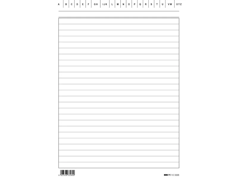 Schede in Cartoncino Rigate Edipro - 15x21 cm - E3326BL (Conf. 100)