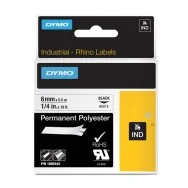 Nastro Originale Dymo 18483 - 12 mm x 5,5 m - Poliestere (Nero su Bianco)