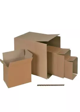 Scatola in Cartone per Imballo Adda - 43x30,4x21,8 cm - Onda Singola (Avana Conf. 25)
