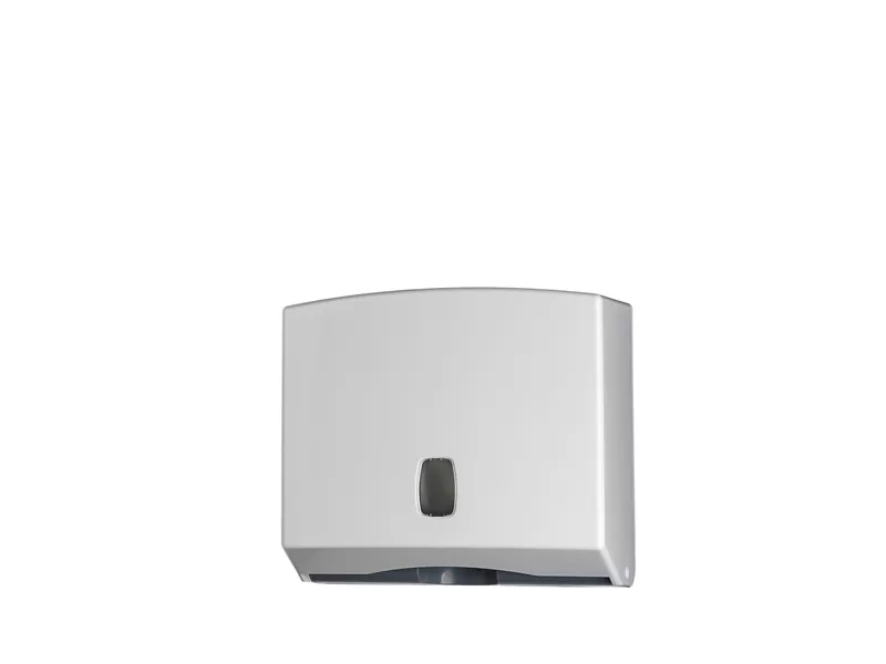 Dispenser per Asciugamani Piegati Basica Medial International - 25x9,2x22 cm - 104022 (Bianco e Grigio)