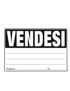 Cartello di Comunicazione Edipro - Vendesi - 33x24 cm - E9202 (Assortiti Conf. 20)