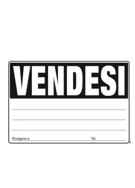 Cartello di Comunicazione Edipro - Vendesi - 33x24 cm - E9202 (Assortiti Conf. 20)