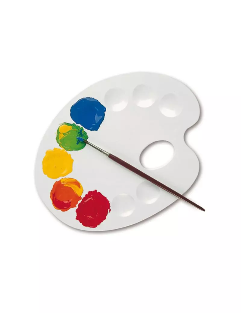 Tavolozza Pittore Primo Morocolor - 220x144x199 mm - 10 Scomparti - 207T1 (Bianco Conf. 6) Tavolozza Pittore Primo Morocolor - 220x144x199 mm - 10 Scomparti - 207T1 (Bianco Conf. 6)