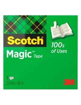 Nastro Adesivo Scotch Magic 810 3M - Acrilico - 25 mm x 66 m - 56065 (Trasparente)