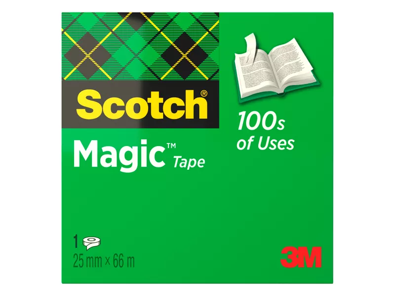 Nastro Adesivo Scotch Magic 810 3M - Acrilico - 25 mm x 66 m - 56065 (Trasparente)