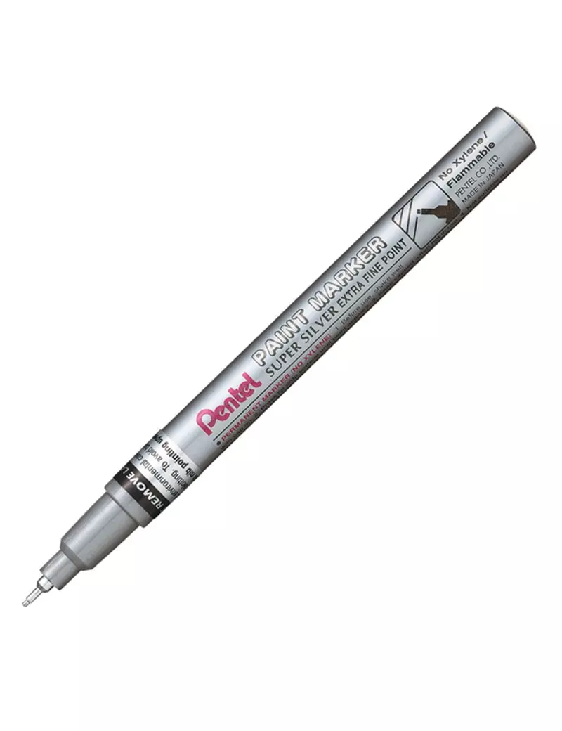 Marcatore Permanente Paint Marker Pentel - Punta Tonda - 0,6 mm - MFP10-Z (Argento) Marcatore Permanente Paint Marker Pentel - Punta Tonda - 0,6 mm - MFP10-Z (Argento)