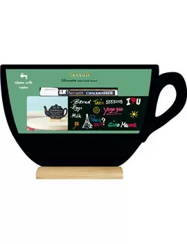 Lavagna da Tavolo Silhouette Securit - 33,5x21,5 cm - Tazza - FBT-CUP (Nero)