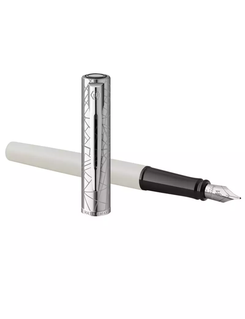 Penna Stilografica Allure Deluxe Waterman Punta Fine 2174511 Bianco  3026981745119