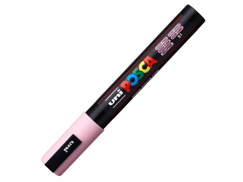 Marcatore a Tempera Uni Posca PC5M Uni-Ball - Punta Tonda - 1,8-2,5 mm - M-PC5M-RAC (Rosa Chiaro)