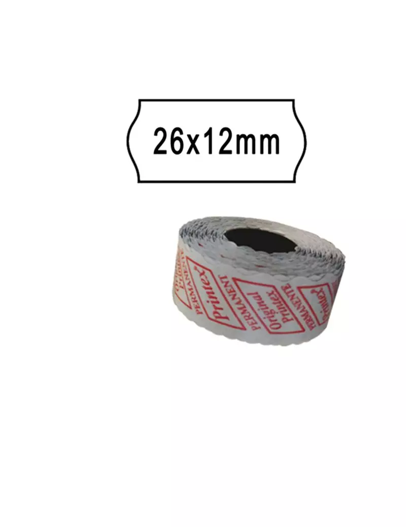 Etichette per Prezzatrice Smart 8/2612 Printex - Permanenti - 26x12 mm - 2612SBP10 (Bianco Conf. 10)